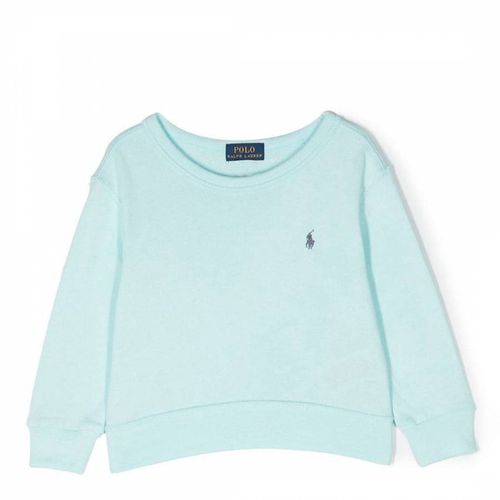 Toddler Boy's Mint Cotton Scoop Neck Sweatshirt - Polo Ralph Lauren - Modalova