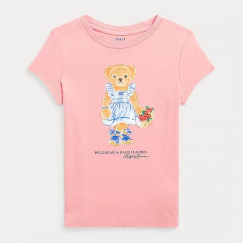 Toddler Girl's Pale Teddy Logo Cotton T-Shirt - Polo Ralph Lauren - Modalova