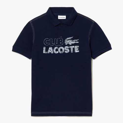 Teen Boy's Black Club Polo Shirt - Lacoste - Modalova