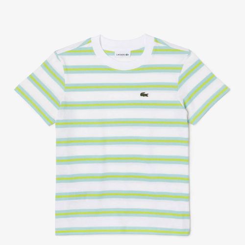 Teen's Green/ Stripe Cotton T-Shirt - Lacoste - Modalova