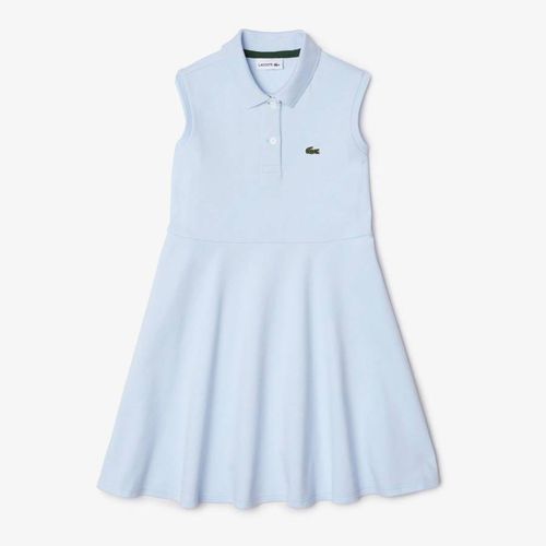 Kid Girl's Blue Logo Polo Dress - Lacoste - Modalova