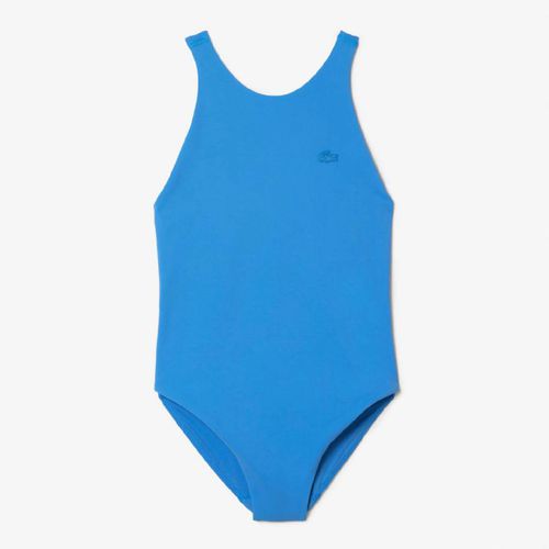 Blue Branded Swimming Costume - Lacoste - Modalova