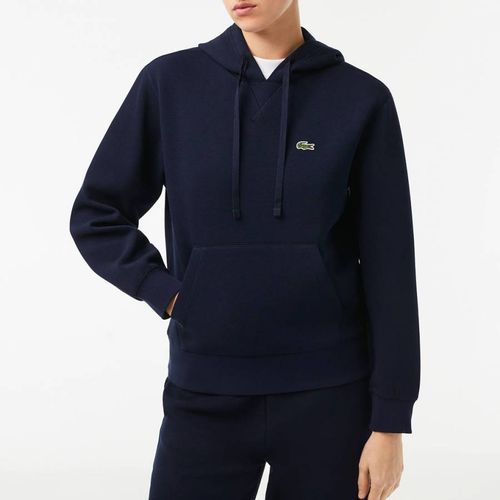 Navy Branded Cotton Hoodie - Lacoste - Modalova