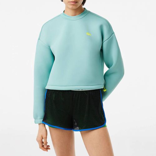 Mint Drawstring Crew Neck Sweatshirt - Lacoste - Modalova