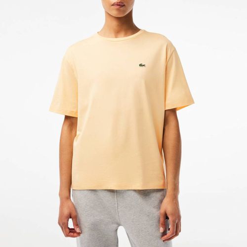 Yellow Crew Neck Cotton T-Shirt - Lacoste - Modalova