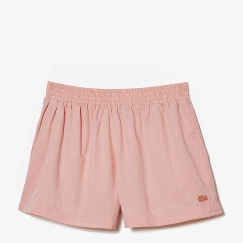Pink Branded Cotton Shorts - Lacoste - Modalova