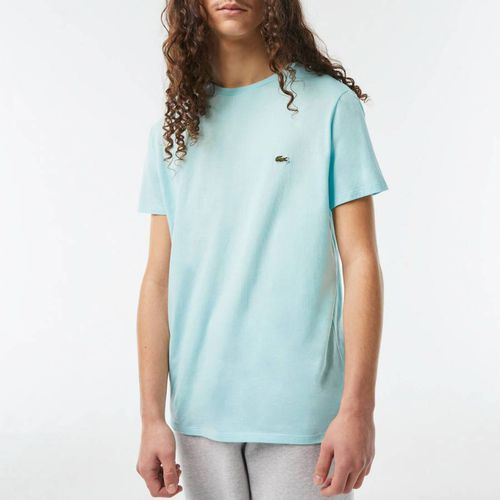 Pale Blue Embroidered T-Shirt - Lacoste - Modalova