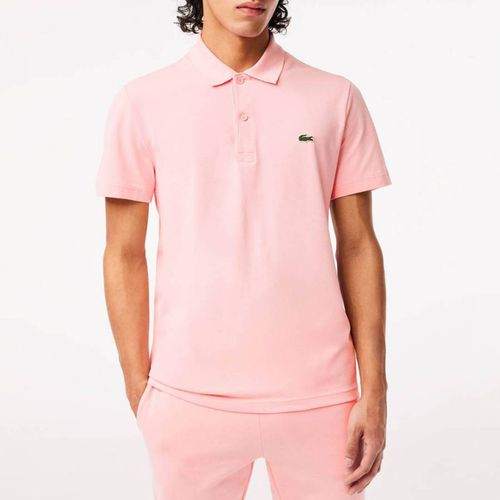 Pink Logo Organic Cotton Polo Shirt - Lacoste - Modalova