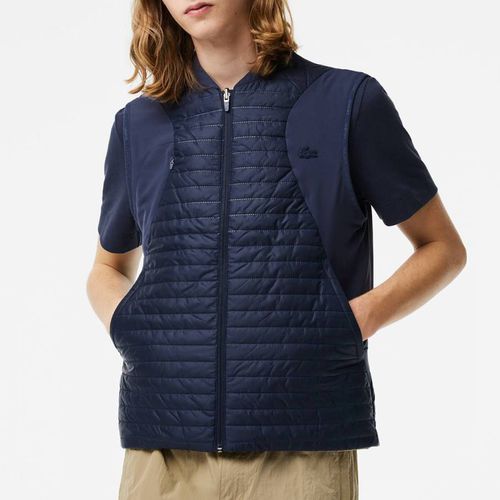 Navy Quilted Gilet - Lacoste - Modalova