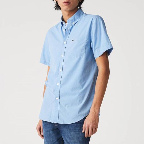 Blue Cotton Button Through Shirt - Lacoste - Modalova