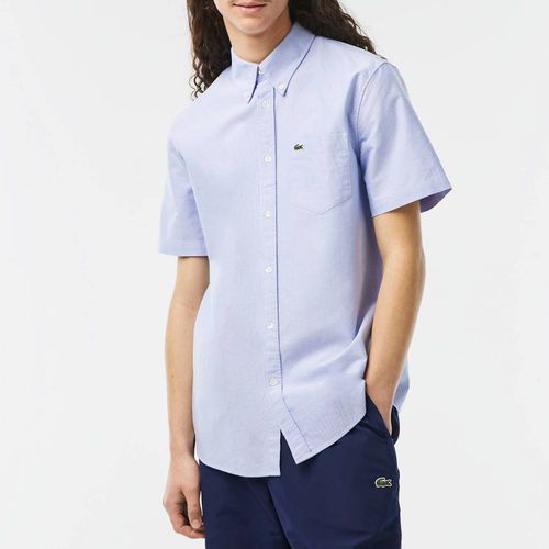 Blue Short Sleeve Branded Shirt - Lacoste - Modalova