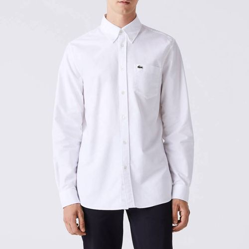 White Long Sleeve Branded Shirt - Lacoste - Modalova