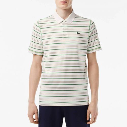 Ecru/Green Stripe Polo Shirt - Lacoste - Modalova