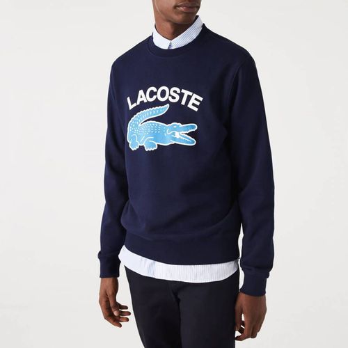 Blue Large Crocodile Crew Neck Sweatshirt - Lacoste - Modalova