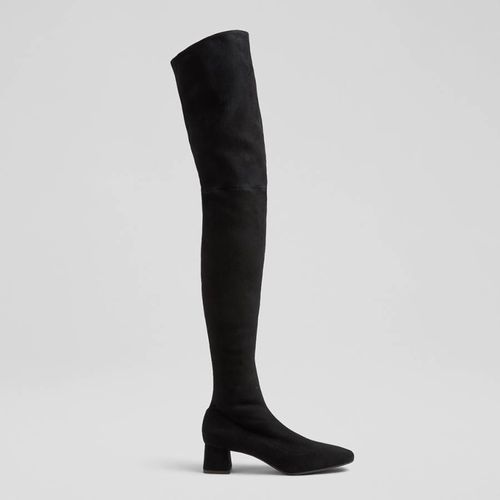 Black Daniela Suede Knee High Boots - L K Bennett - Modalova