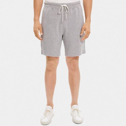 Grey Jersey Cotton Shorts - Theory - Modalova