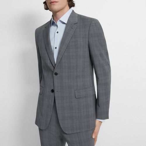 Grey Chambers Check Wool Blazer - Theory - Modalova