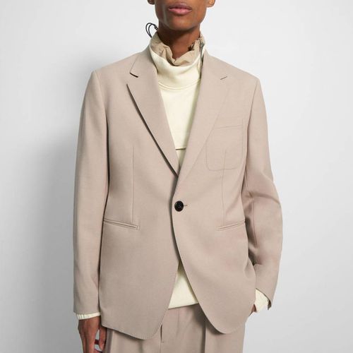 Beige Single Breasted Wool Blend Blazer - Theory - Modalova