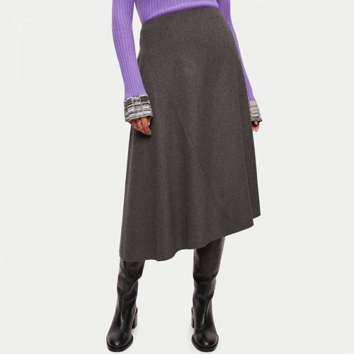 Grey Asymmetric Flannel Skirt - Jigsaw - Modalova