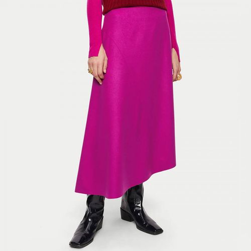 Pink Asymmetric Flannel Skirt - Jigsaw - Modalova