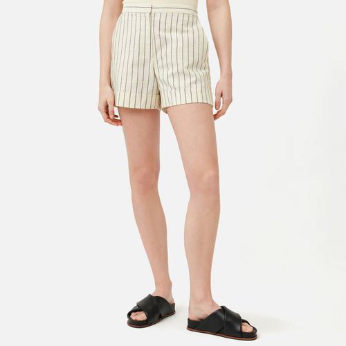 Cream Italian Pinstripe Shorts - Jigsaw - Modalova