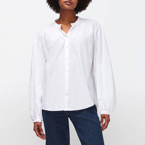 White Puff Sleeve Cotton Blouse - 7 For All Mankind - Modalova