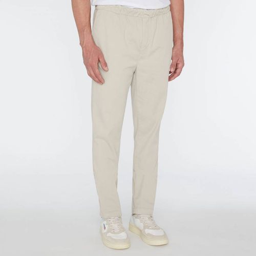 Beige Straight Cotton Blend Chinos - 7 For All Mankind - Modalova