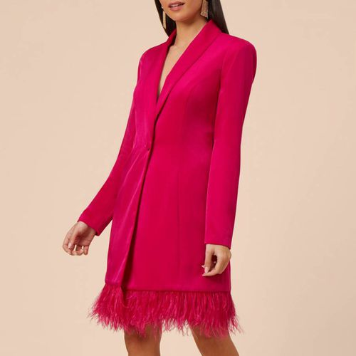 Pink Blazer Feather Dress - Adrianna Papell - Modalova