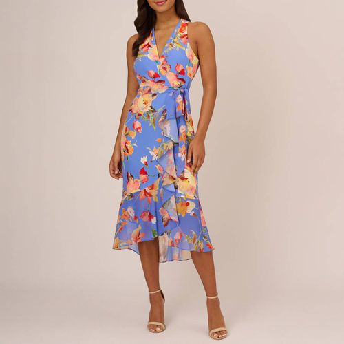 Purple/Multi Floral Midi Dress - Adrianna Papell - Modalova