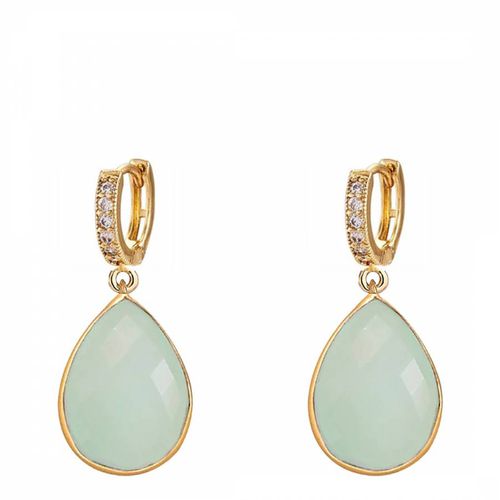 K Sea Green Chalcedony Drop Earrings - Liv Oliver - Modalova