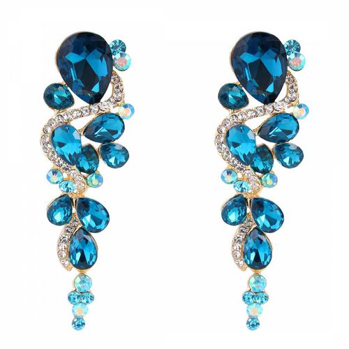 K Multi Blue Chandelier Earrings - Liv Oliver - Modalova