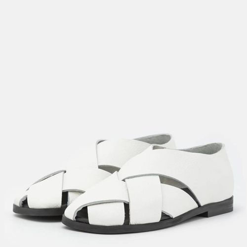 White Granza Leather Weaved Sandals - By Malene Birger - Modalova