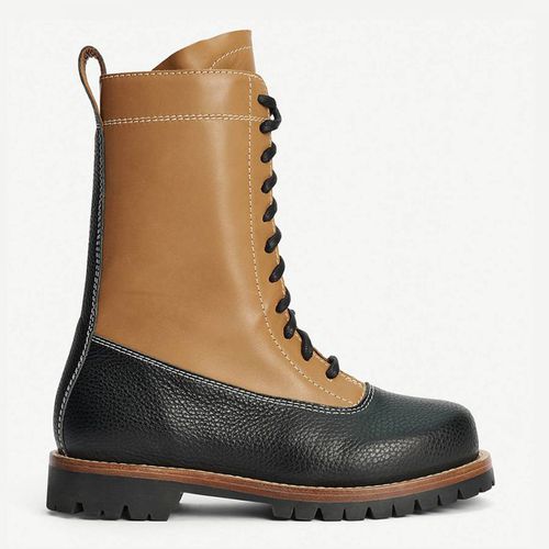 Brown/Black Meredith Leather Boots - By Malene Birger - Modalova