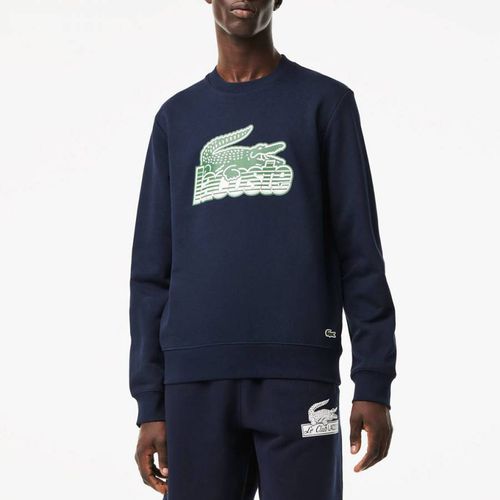 Green Crew Neck Branded Sweatshirt - Lacoste - Modalova