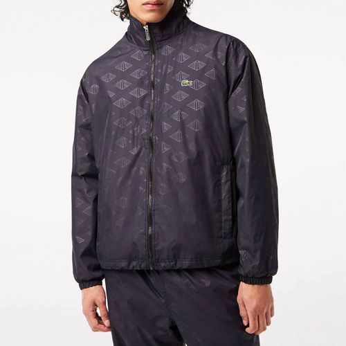 Black Pattern Zip Jacket - Lacoste - Modalova