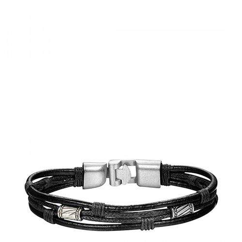 Black & Silver Rope Bracelet - Stephen Oliver - Modalova