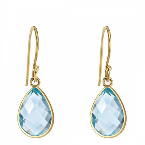 K Blue Topaz Pear Drop Earrings - Liv Oliver - Modalova