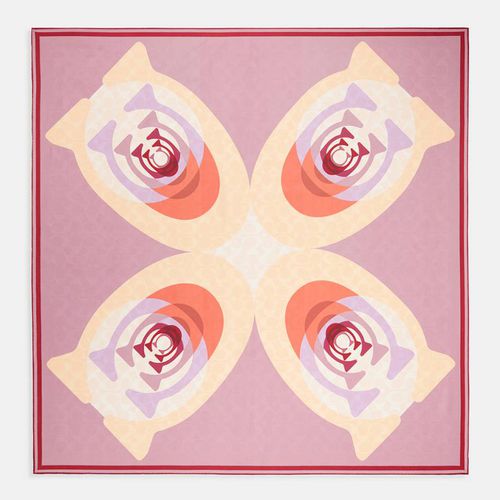 Tulip Reversible Signature Kaleidoscope Print Silk Square Scarf - Coach - Modalova