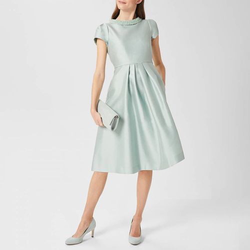 Mint Green Jocelyn Silk Blend Dress - Hobbs London - Modalova
