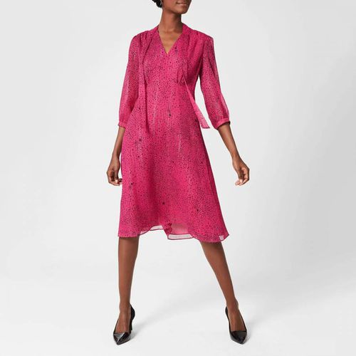 Pink Maxine V-Neck Midi Dress - Hobbs London - Modalova