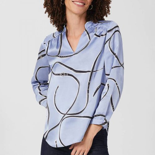 Light Blue Andra Printed Blouse - Hobbs London - Modalova