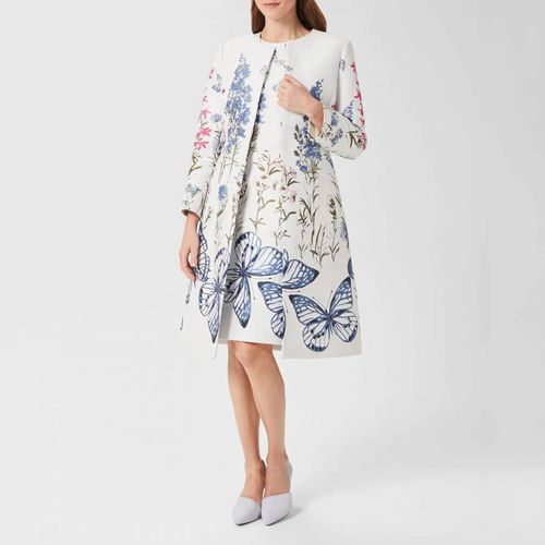 White/Multi Jennifer Floral Coat - Hobbs London - Modalova