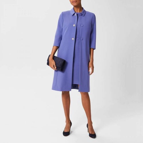 Purple Henriella Longline Coat - Hobbs London - Modalova