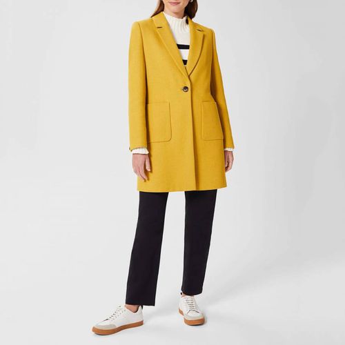 Yellow Corina Wool Blend Coat - Hobbs London - Modalova