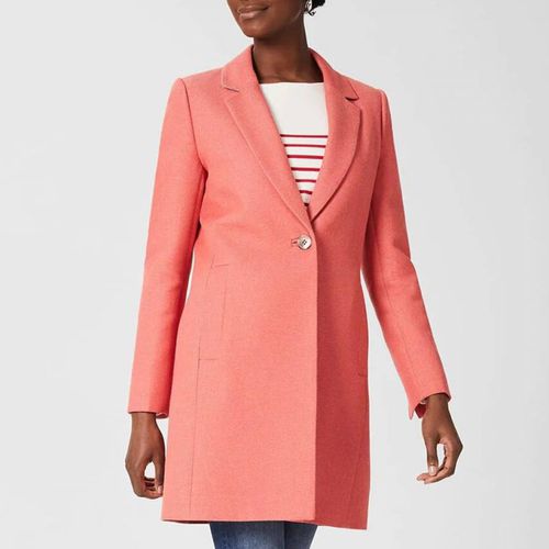 Coral Camellia Wool Blend Coat - Hobbs London - Modalova