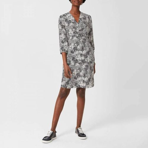 Navy Shiloh Printed Dress - Hobbs London - Modalova