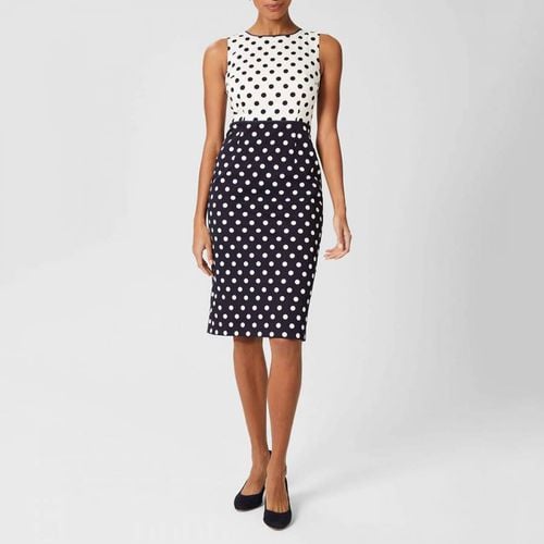 Navy/White Fiona Spot Dress - Hobbs London - Modalova