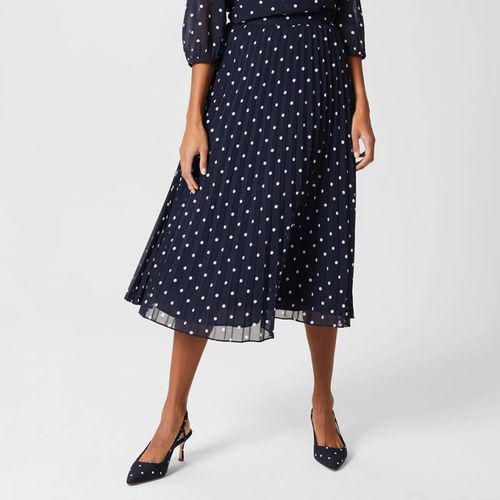 Navy Losie Spot Print Skirt - Hobbs London - Modalova