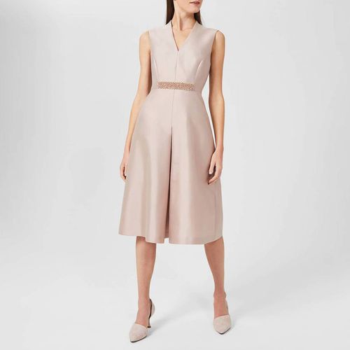 Alberta V-Neck Silk Blend Dress - Hobbs London - Modalova