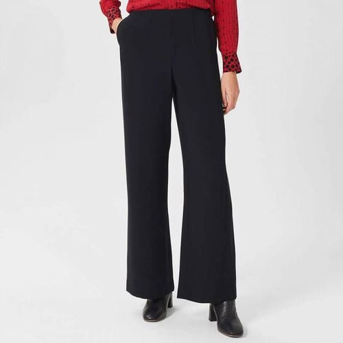 Navy Jaya Wide Leg Trousers - Hobbs London - Modalova